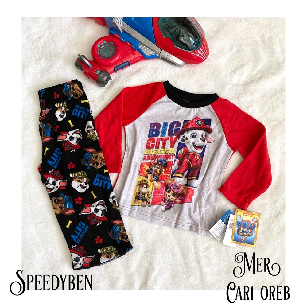 Paw Patrol Fleece Komar Pajama Set NWT 2T